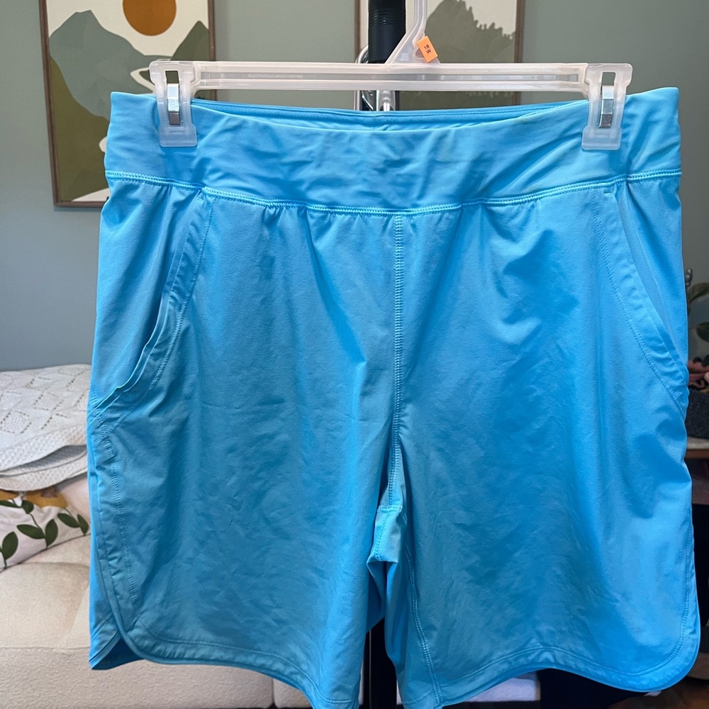 Lands' End Multicolor Striped Tankini Top with Blue Swim Shorts - Picture 3 of 5